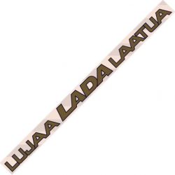 Lujaa LADA Laatua -takalasitarra