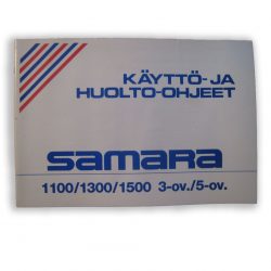 Käyttö- ja huolto-ohjeet, Samara